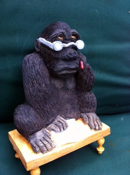 gorilla wood carving